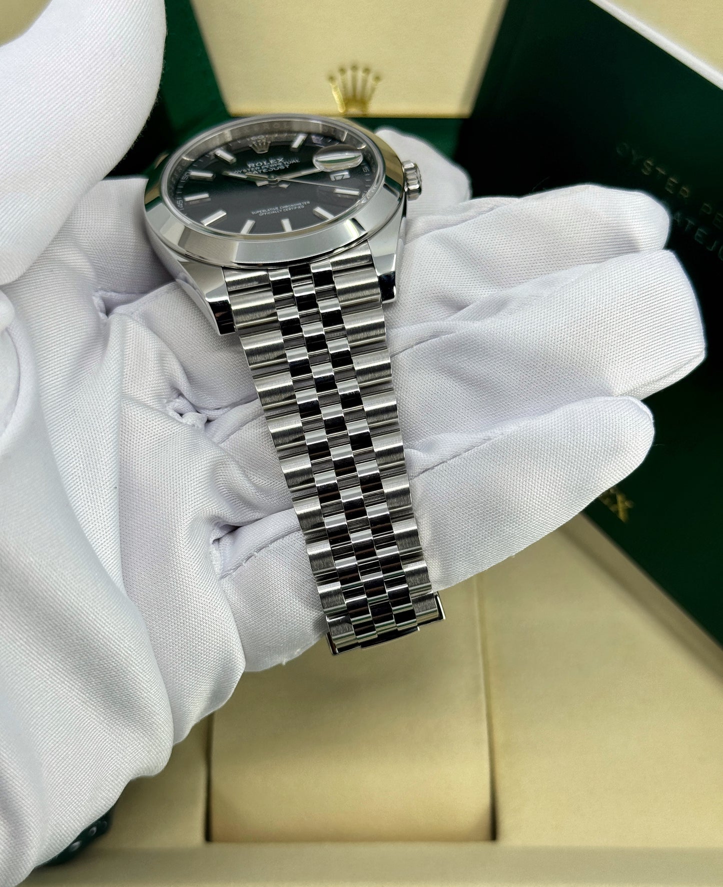 Rolex Datejust 41mm, Stainless Steel, Black, Jubilee, Ref# 126300-0012, dated 2026
