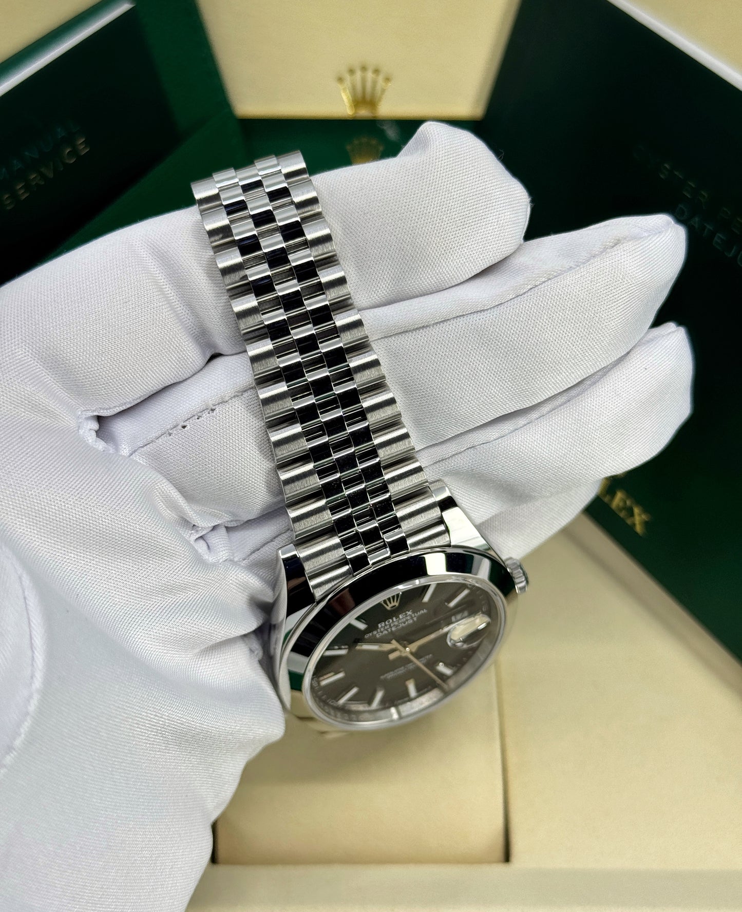 Rolex Datejust 41mm, Stainless Steel, Black, Jubilee, Ref# 126300-0012, dated 2026