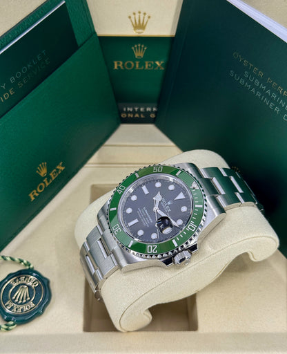 Rolex Submariner 41mm, Date, Stainless Steel, MKII, Kermit/Starbucks, Ref# 126610LV, dated 2026