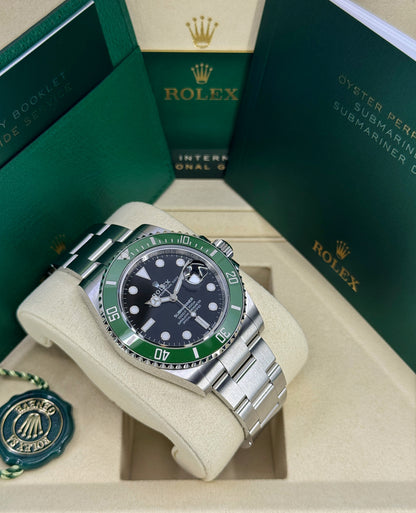 Rolex Submariner 41mm, Date, Stainless Steel, MKII, Kermit/Starbucks, Ref# 126610LV, dated 2026