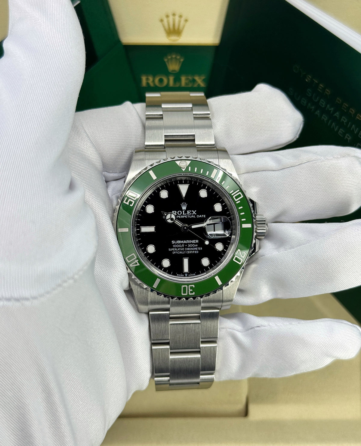 Rolex Submariner 41mm, Date, Stainless Steel, MKII, Kermit/Starbucks, Ref# 126610LV, dated 2026
