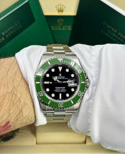 Rolex Submariner 41mm, Date, Stainless Steel, MKII, Kermit/Starbucks, Ref# 126610LV, dated 2026