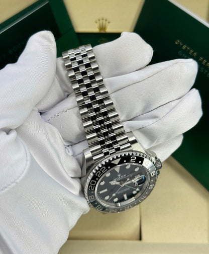 Rolex GMT-Master II 40mm, Stainless Steel, Bruce Wayne, Jubilee, Ref# 126710GRNR-0003, dated 2026