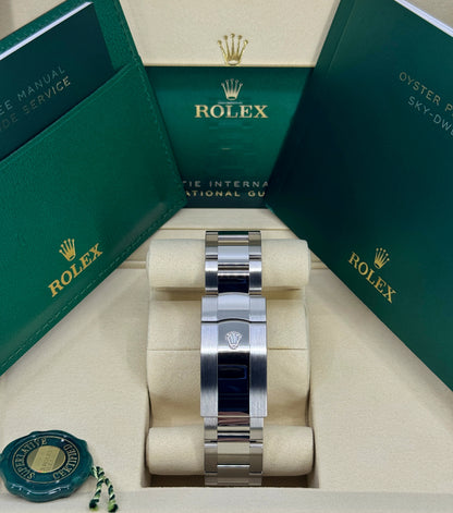 Rolex Sky-Dweller 42mm, 18k WG & Stainless Steel, Black, Oyster, Ref# 336934-0007, dated 2026