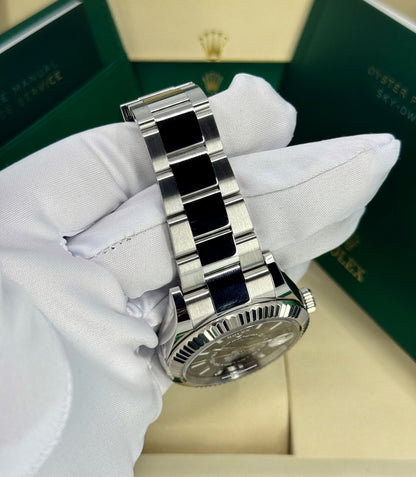 Rolex Sky-Dweller 42mm, 18k WG & Stainless Steel, Black, Oyster, Ref# 336934-0007, dated 2026