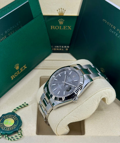 Rolex Datejust 41mm, Stainless Steel, Rhodium, Oyster, Ref# 126334-0013, dated 2026