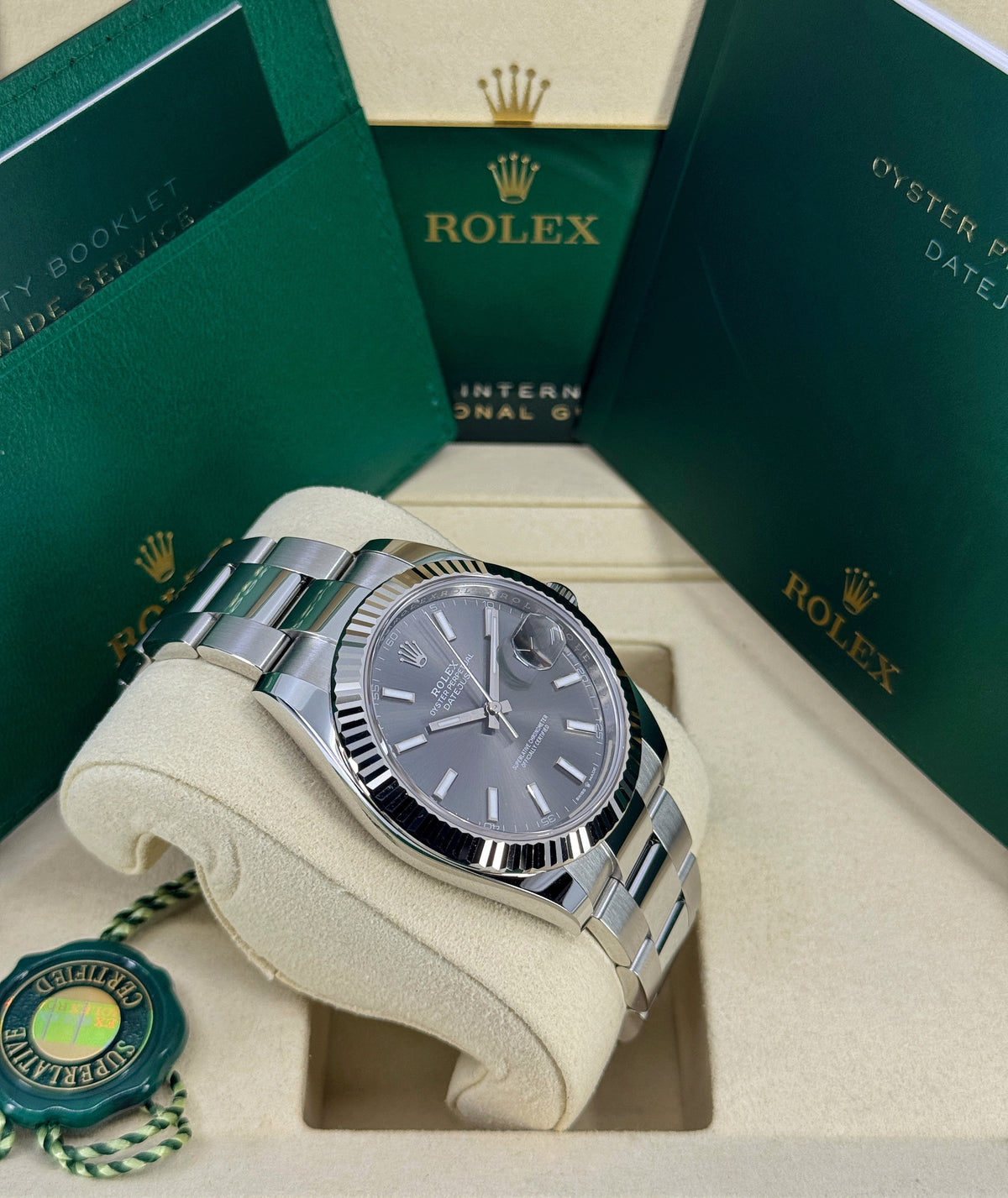 Rolex Datejust 41mm, Stainless Steel, Rhodium, Oyster, Ref# 126334-0013, dated 2026