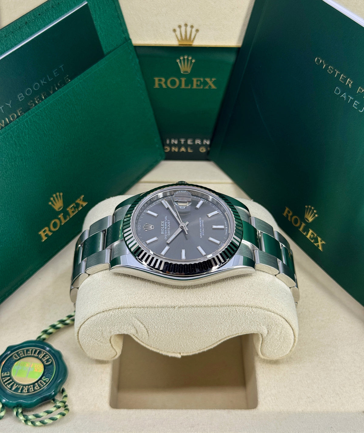 Rolex Datejust 41mm, Stainless Steel, Rhodium, Oyster, Ref# 126334-0013, dated 2026