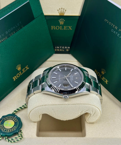 Rolex Datejust 41mm, Stainless Steel, Rhodium, Oyster, Ref# 126334-0013, dated 2026