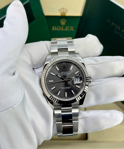 Rolex Datejust 41mm, Stainless Steel, Rhodium, Oyster, Ref# 126334-0013, dated 2026