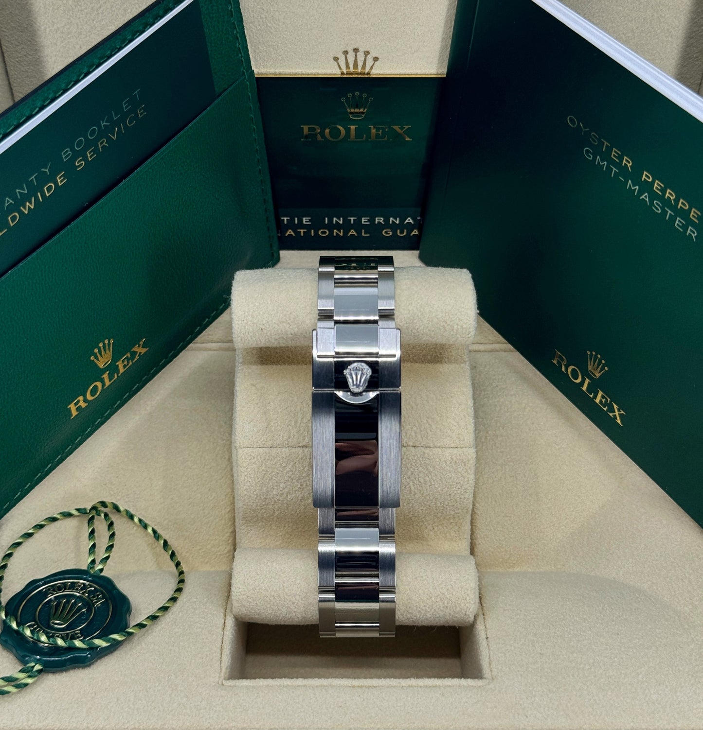 Rolex GMT-Master II 40mm, Stainless Steel, Bruce Wayne, Oyster, Ref# 126710GRNR-0004, dated 2026