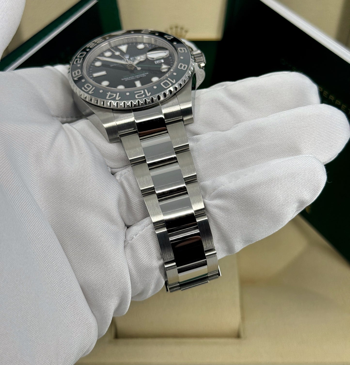 Rolex GMT-Master II 40mm, Stainless Steel, Bruce Wayne, Oyster, Ref# 126710GRNR-0004, dated 2026