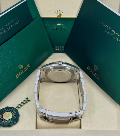 Rolex Datejust 41mm, Stainless Steel, Green, Oyster, Ref# 126300-0019, dated 2026