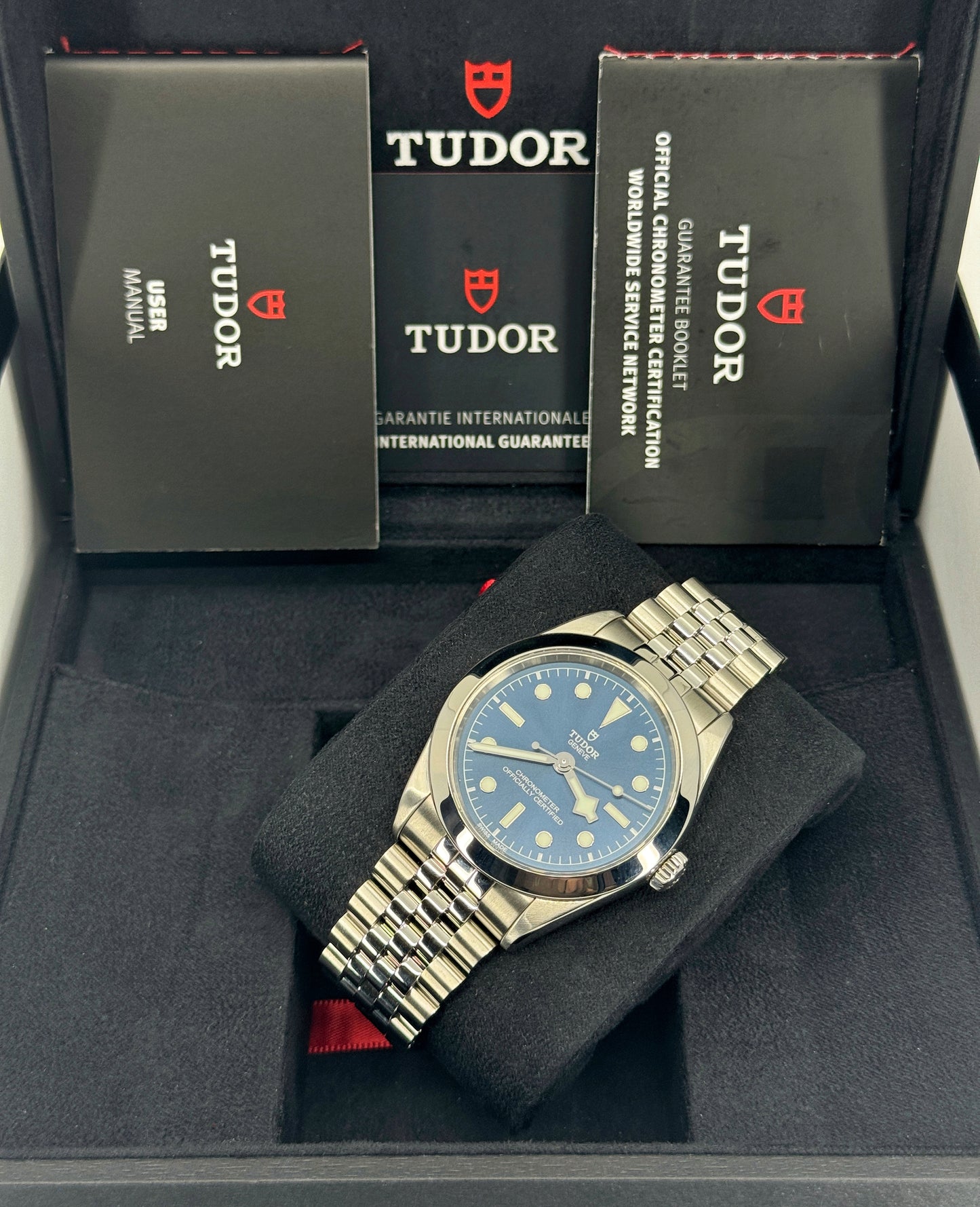 Pre-owned Tudor Black Bay 39mm, Blue, Ref# M79660-0002, dated 2023