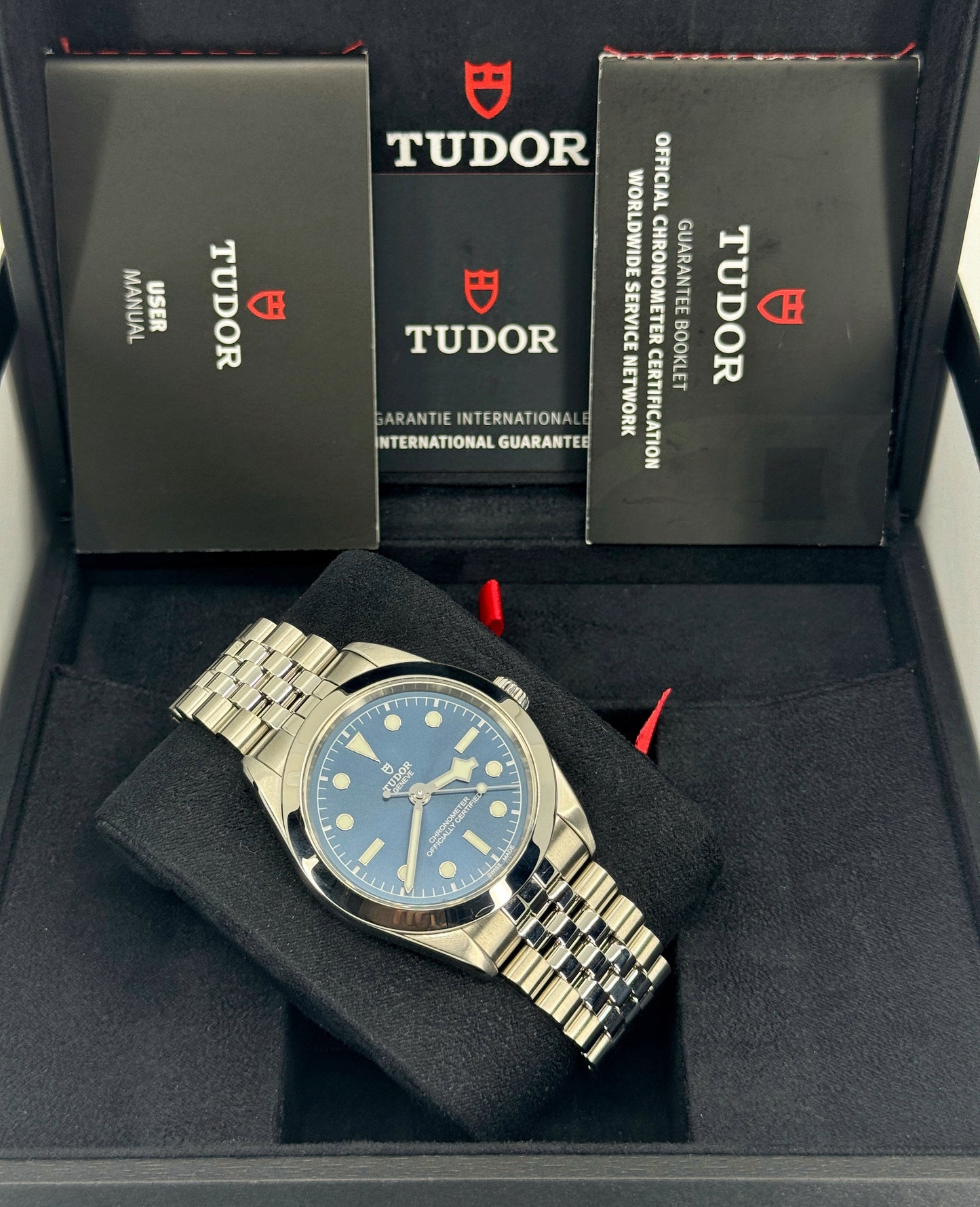 Pre-owned Tudor Black Bay 39mm, Blue, Ref# M79660-0002, dated 2023