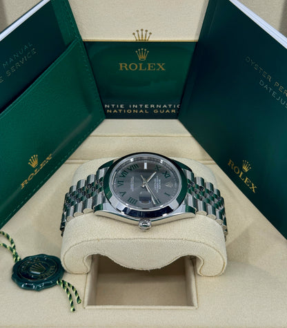 Rolex Datejust 41mm, Stainless Steel, Wimbledon, Slate, Jubilee, Ref# 126300-0014, dated 2026