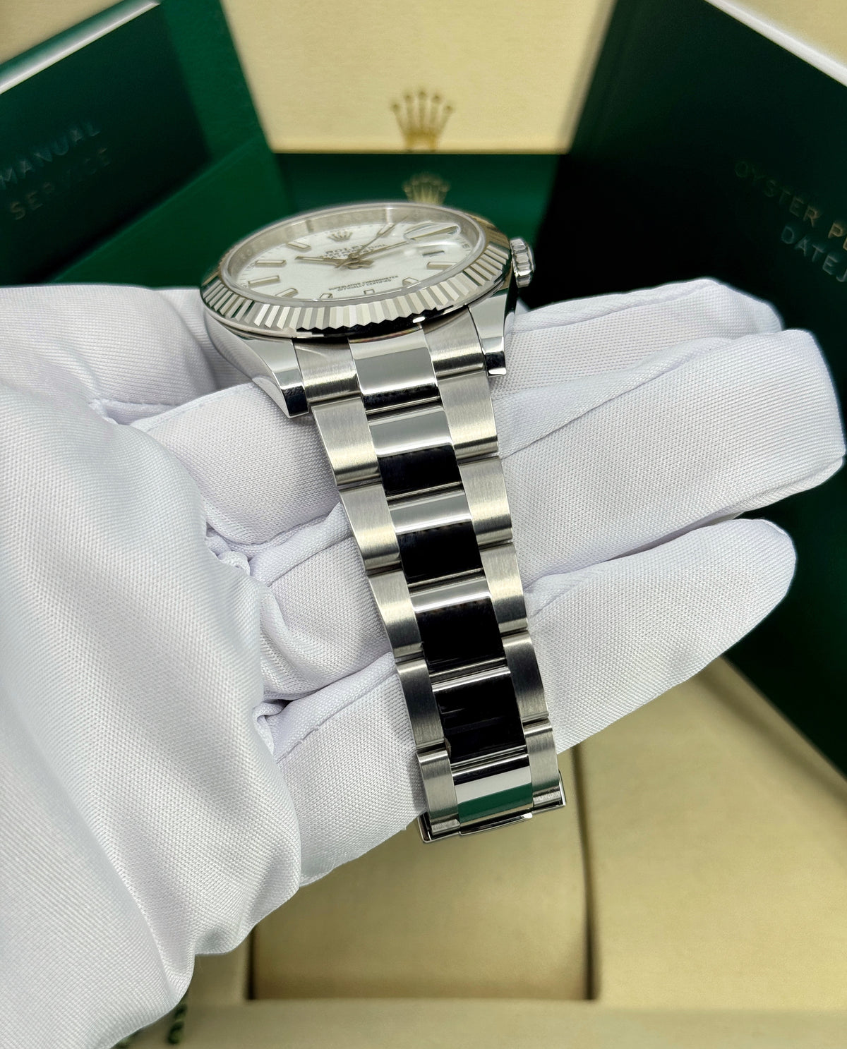 Rolex Datejust 41mm, Stainless Steel, White, Oyster, Ref# 126334-0009, dated 2026