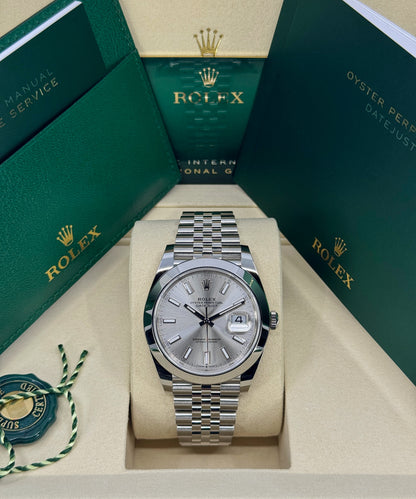 Rolex Datejust 41mm, Stainless Steel, Silver, Jubilee, Ref# 126300-0004, dated 2026