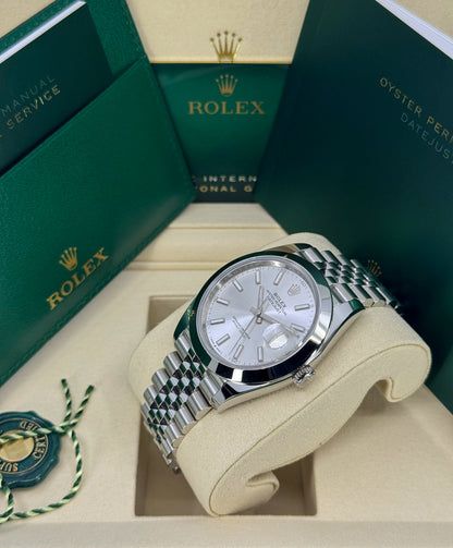 Rolex Datejust 41mm, Stainless Steel, Silver, Jubilee, Ref# 126300-0004, dated 2026