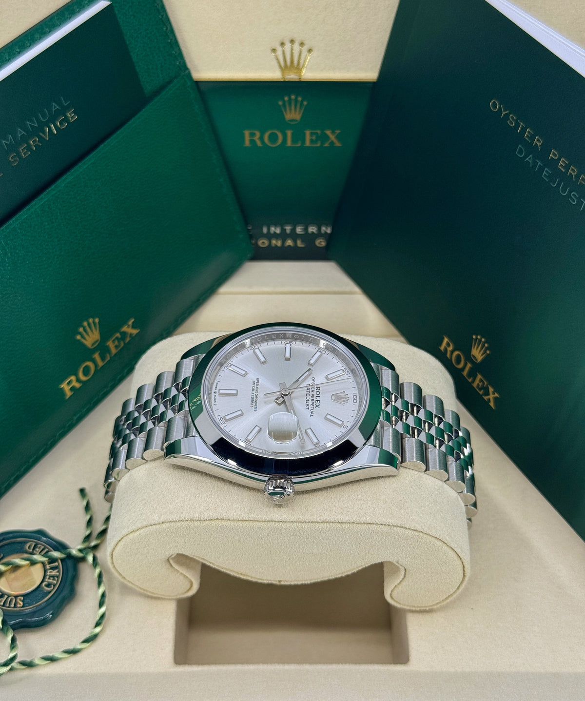 Rolex Datejust 41mm, Stainless Steel, Silver, Jubilee, Ref# 126300-0004, dated 2026