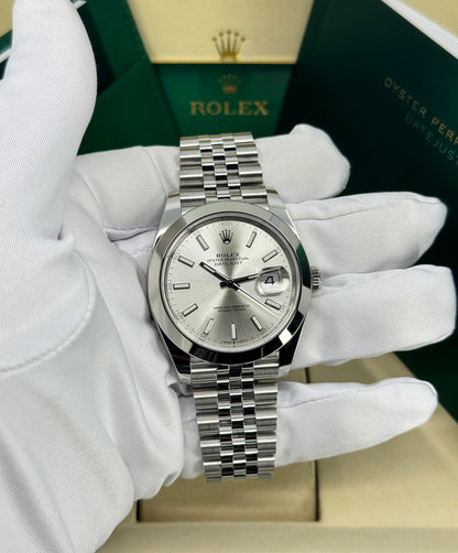 Rolex Datejust 41mm, Stainless Steel, Silver, Jubilee, Ref# 126300-0004, dated 2026