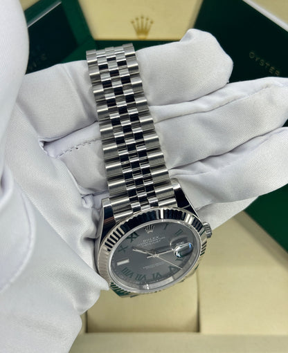 Rolex Datejust 41mm, Stainless Steel, Wimbledon, Slate, Jubilee, Ref# 126334-0022, dated 2026