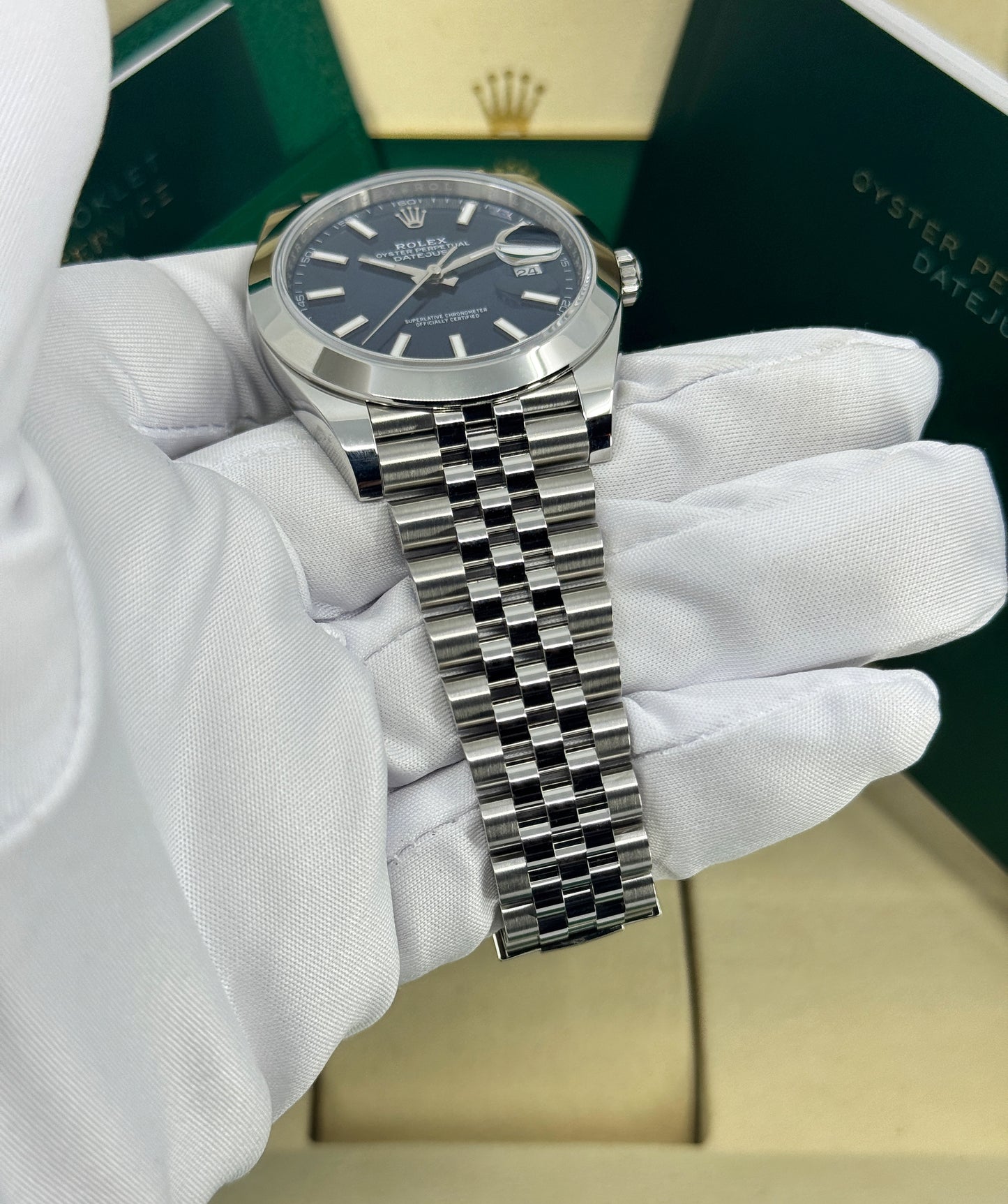 Rolex Datejust 41mm, Stainless Steel, Blue, Jubilee, Ref# 126300-0002, dated 2026