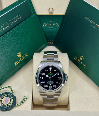 Rolex Air-King 40mm, Stainless Steel, Black, Ref# 126900, dated 2026