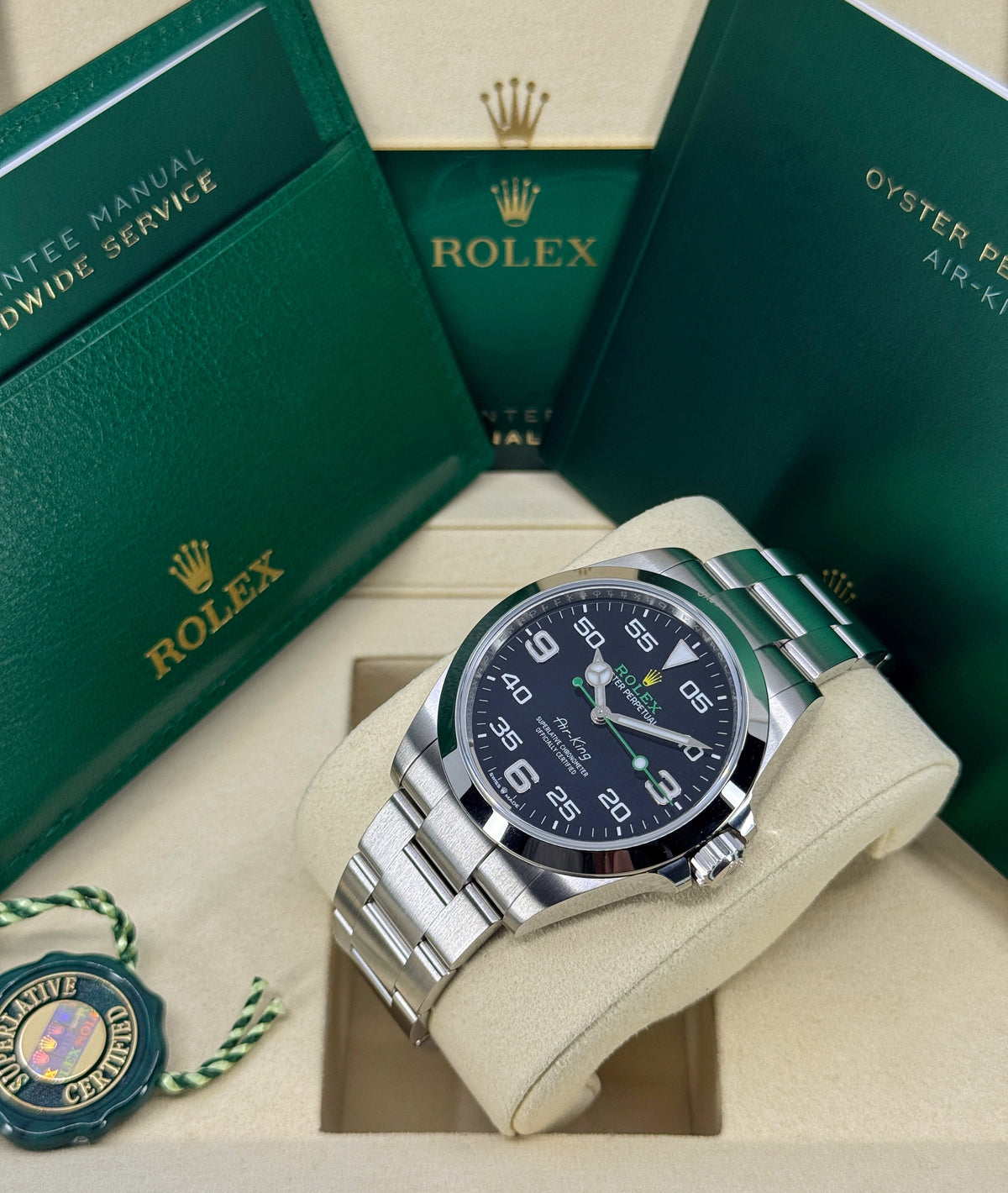 Rolex Air-King 40mm, Stainless Steel, Black, Ref# 126900, dated 2026