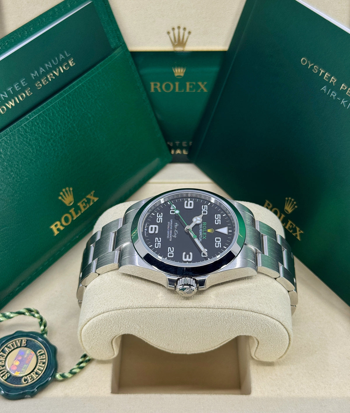 Rolex Air-King 40mm, Stainless Steel, Black, Ref# 126900, dated 2026