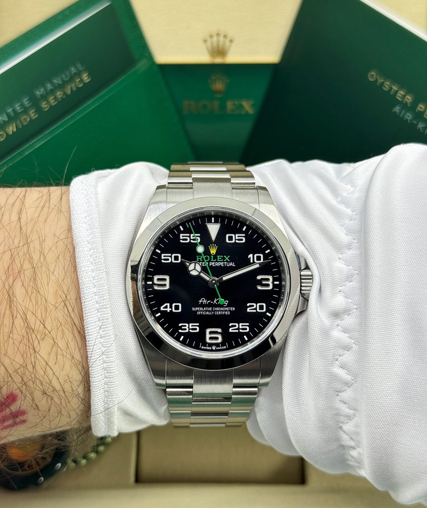 Rolex Air-King 40mm, Stainless Steel, Black, Ref# 126900, dated 2026