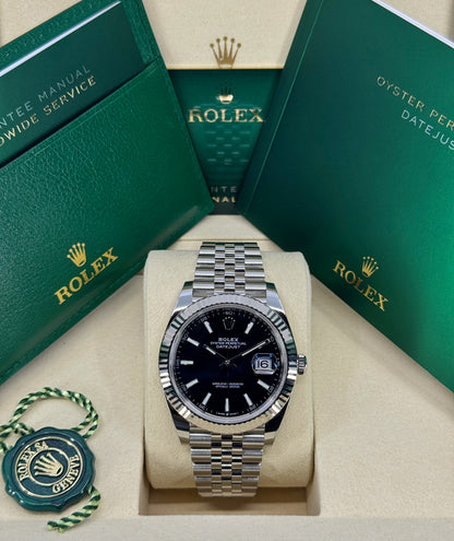 Rolex Datejust 41mm, Stainless Steel, Black, Jubilee, Ref# 126334-0018, dated 2026