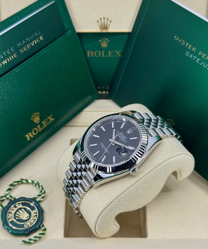 Rolex Datejust 41mm, Stainless Steel, Black, Jubilee, Ref# 126334-0018, dated 2026
