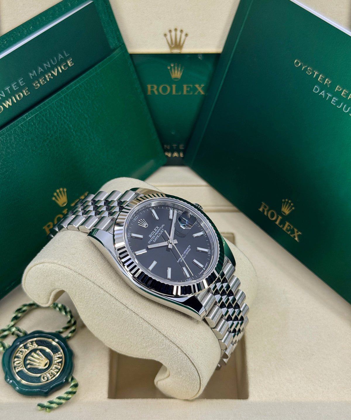 Rolex Datejust 41mm, Stainless Steel, Black, Jubilee, Ref# 126334-0018, dated 2026