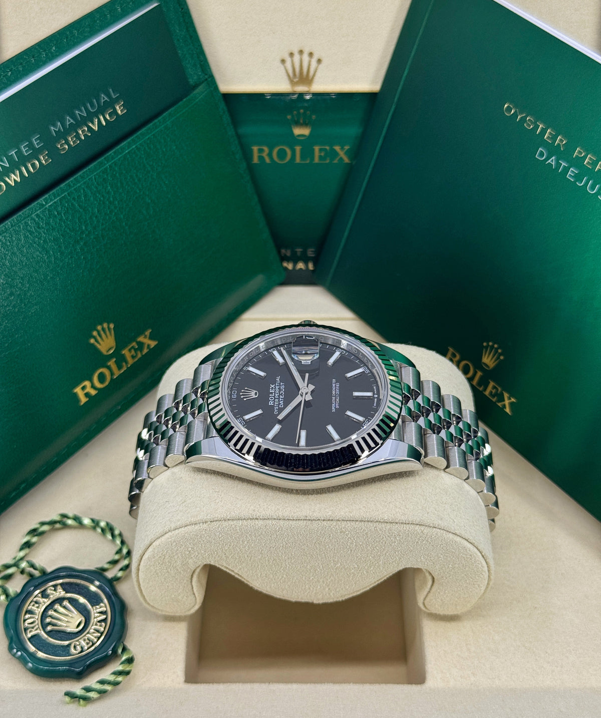 Rolex Datejust 41mm, Stainless Steel, Black, Jubilee, Ref# 126334-0018, dated 2026