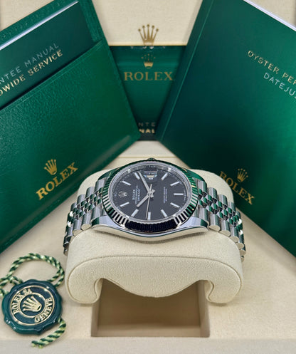 Rolex Datejust 41mm, Stainless Steel, Black, Jubilee, Ref# 126334-0018, dated 2026