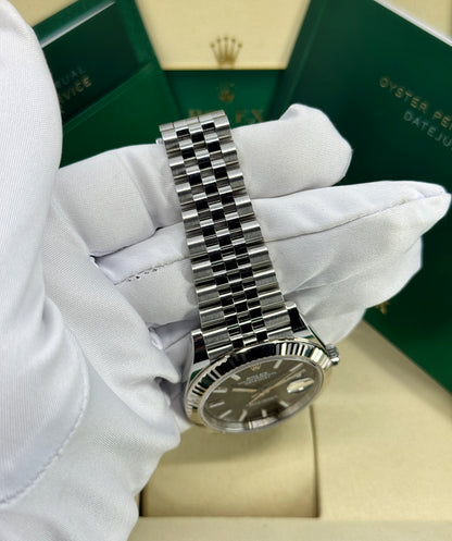 Rolex Datejust 41mm, Stainless Steel, Black, Jubilee, Ref# 126334-0018, dated 2026