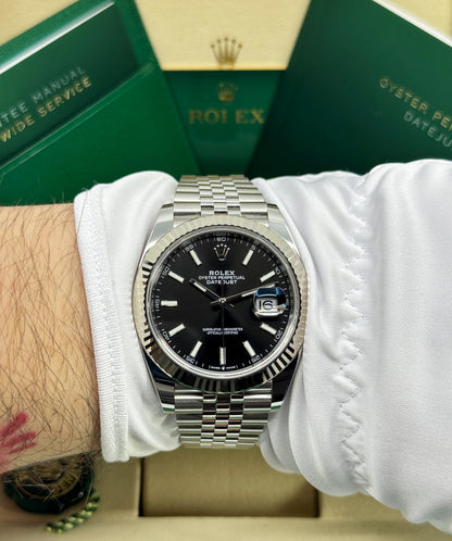Rolex Datejust 41mm, Stainless Steel, Black, Jubilee, Ref# 126334-0018, dated 2026