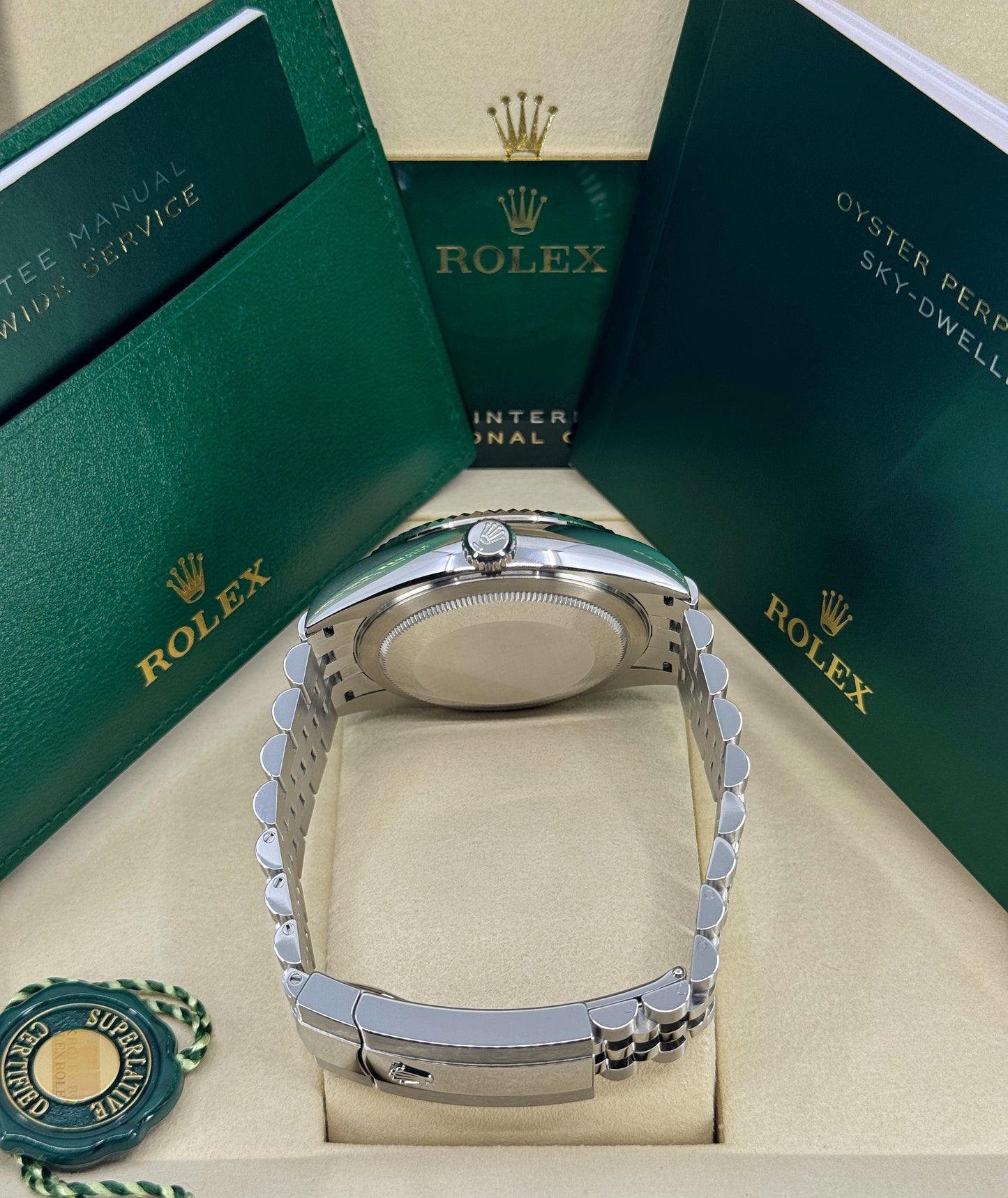 Rolex Sky-Dweller 42mm, 18k WG & Stainless Steel, White, Jubilee, Ref# 336934-0004, dated 2026