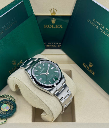 Rolex Oyster Perpetual 36mm, Stainless Steel, Green, Ref# 126000-0005, dated 2026
