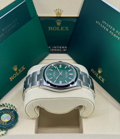 Rolex Oyster Perpetual 36mm, Stainless Steel, Green, Ref# 126000-0005, dated 2026