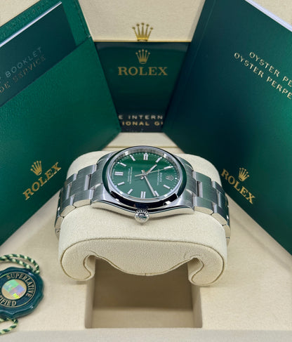 Rolex Oyster Perpetual 36mm, Stainless Steel, Green, Ref# 126000-0005, dated 2026