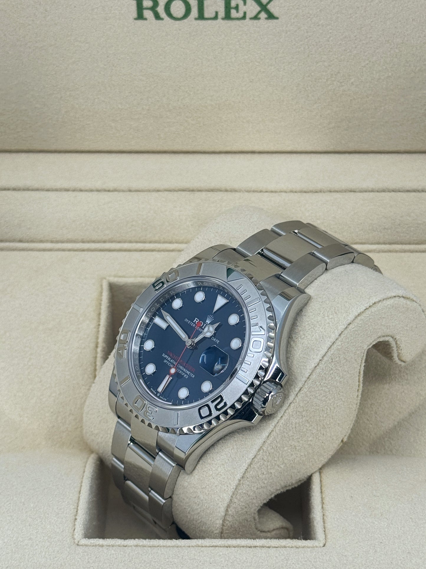 Pre-owned Rolex Yacht-Master 40mm, Stainless Steel, Blue, Ref# 126622-0002, dated 2023