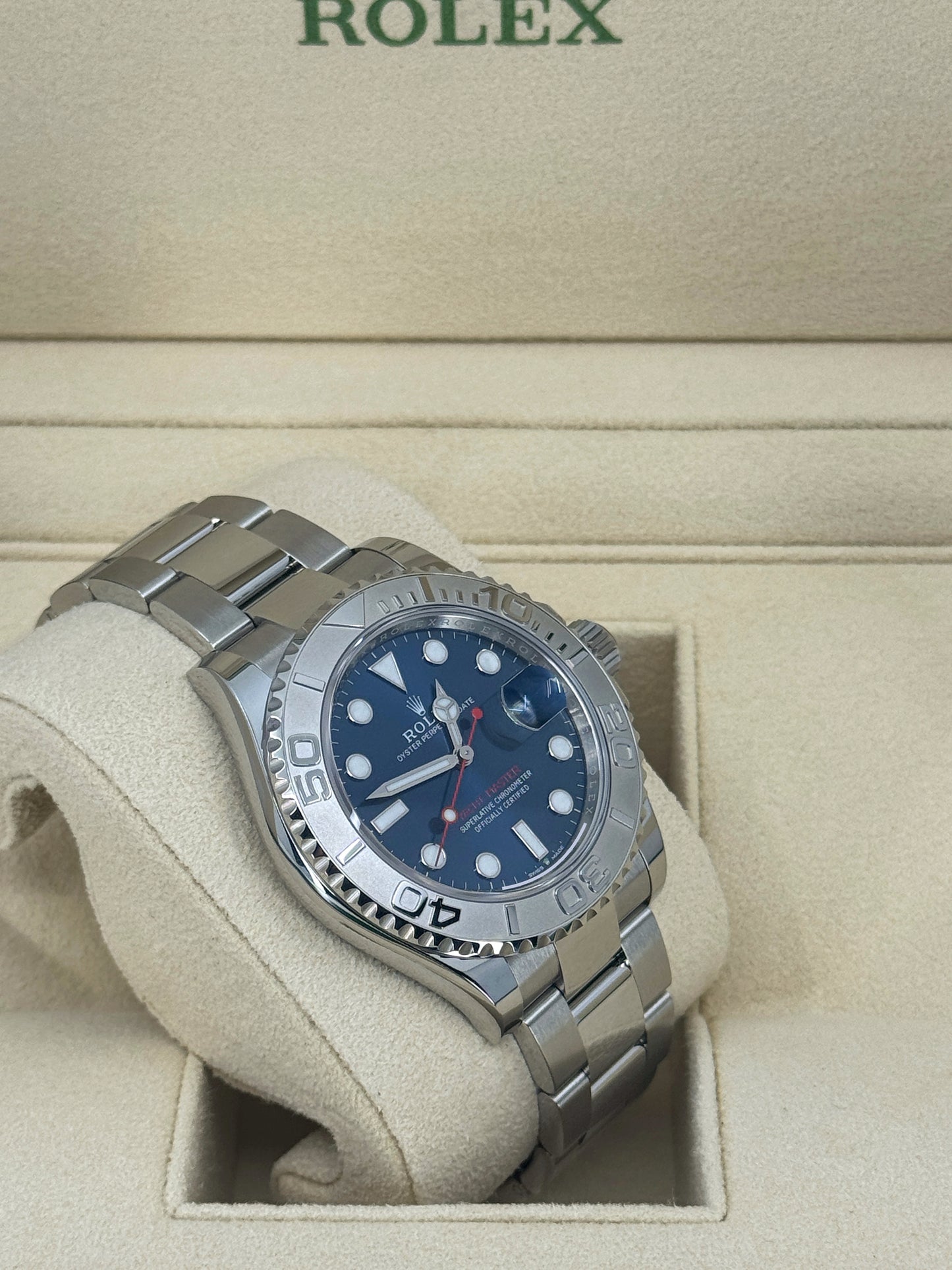 Pre-owned Rolex Yacht-Master 40mm, Stainless Steel, Blue, Ref# 126622-0002, dated 2023