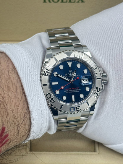 Pre-owned Rolex Yacht-Master 40mm, Stainless Steel, Blue, Ref# 126622-0002, dated 2023