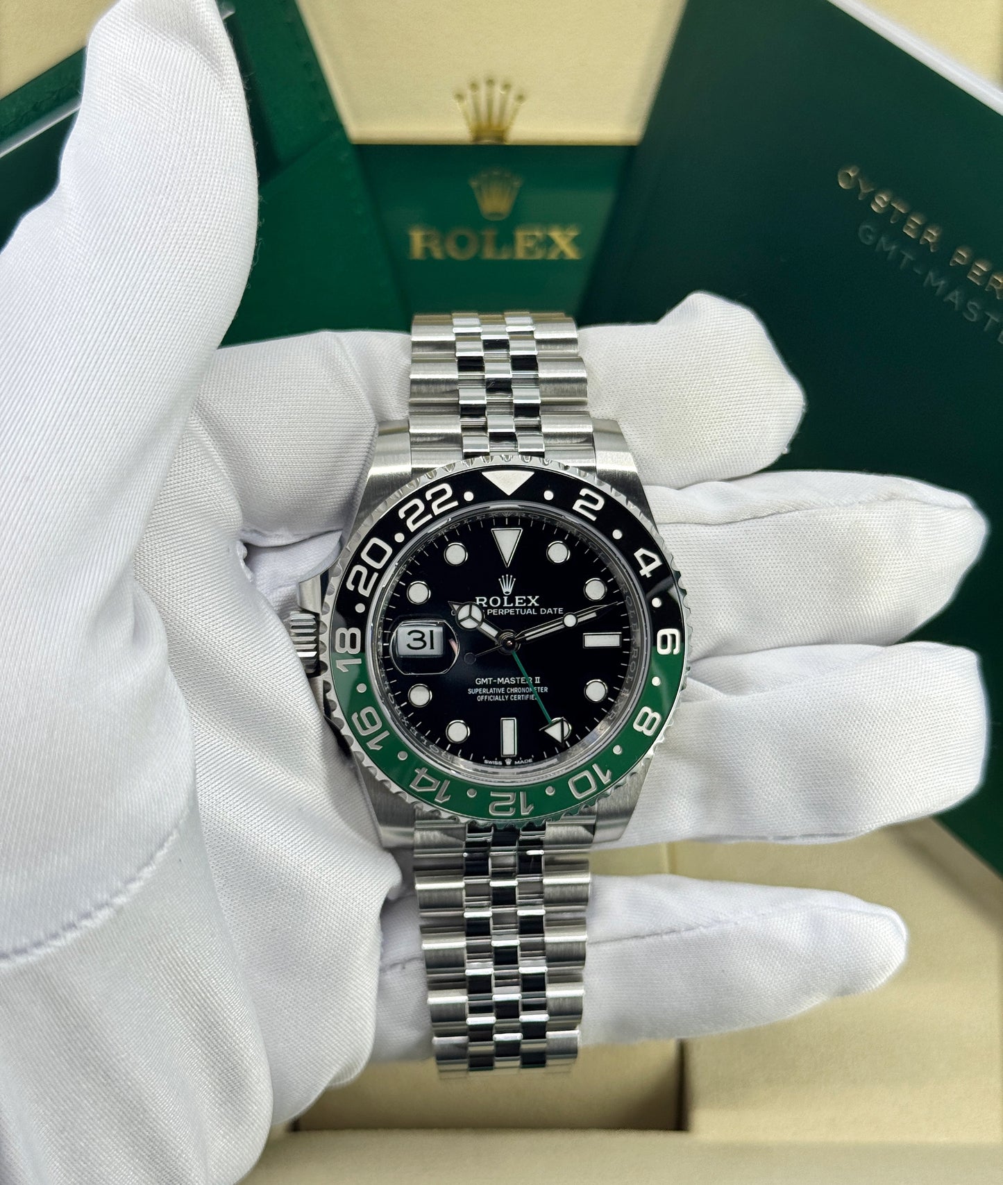 Rolex GMT-Master II 40mm, Stainless Steel, Sprite, Jubilee, Ref# 126720VTNR-0002, dated 2026