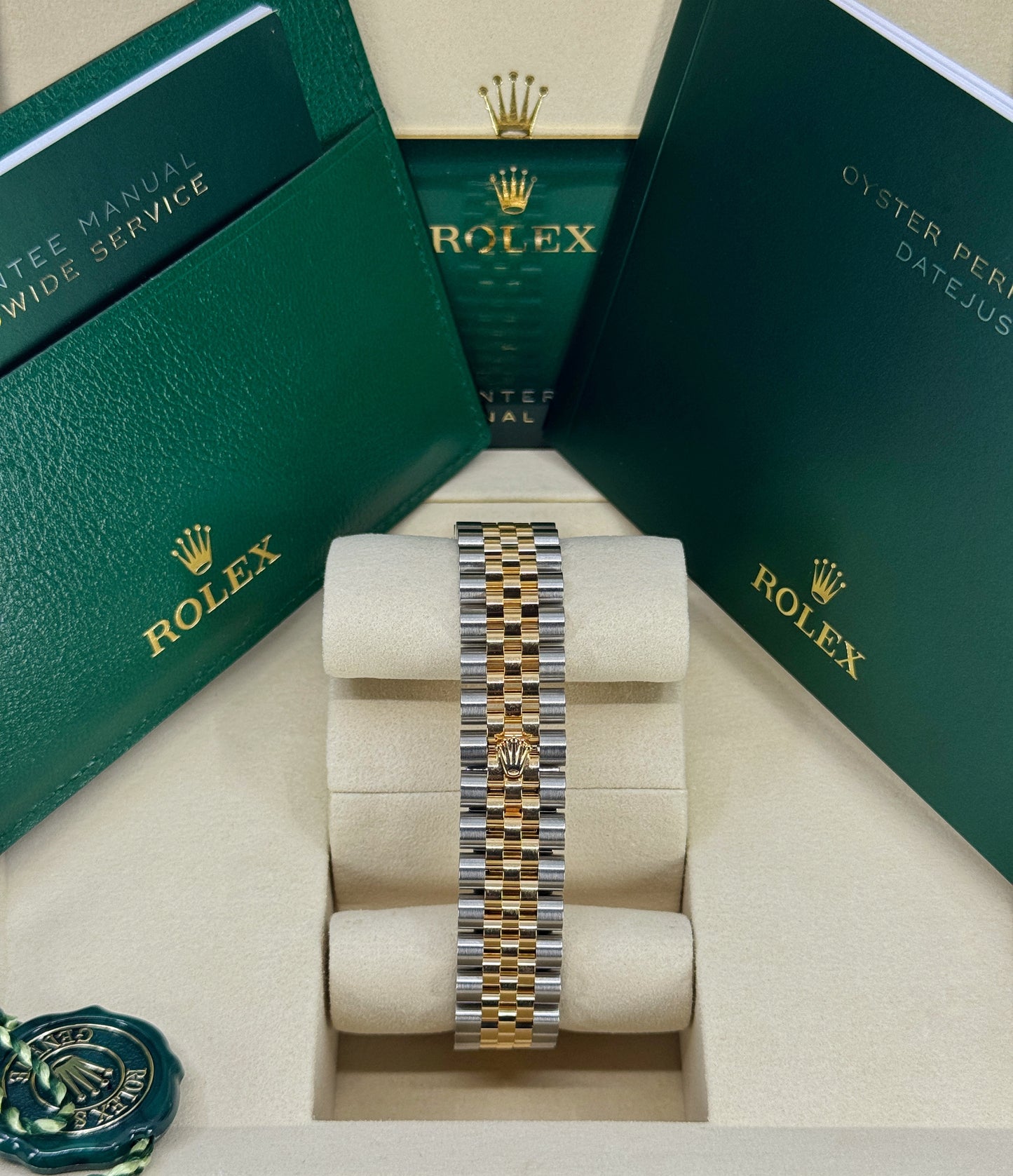 Rolex Datejust 31mm, 18k YG & Stainless Steel, Mother of Pearl Diamond, Jubilee, Ref# 278273-0028, dated 2026