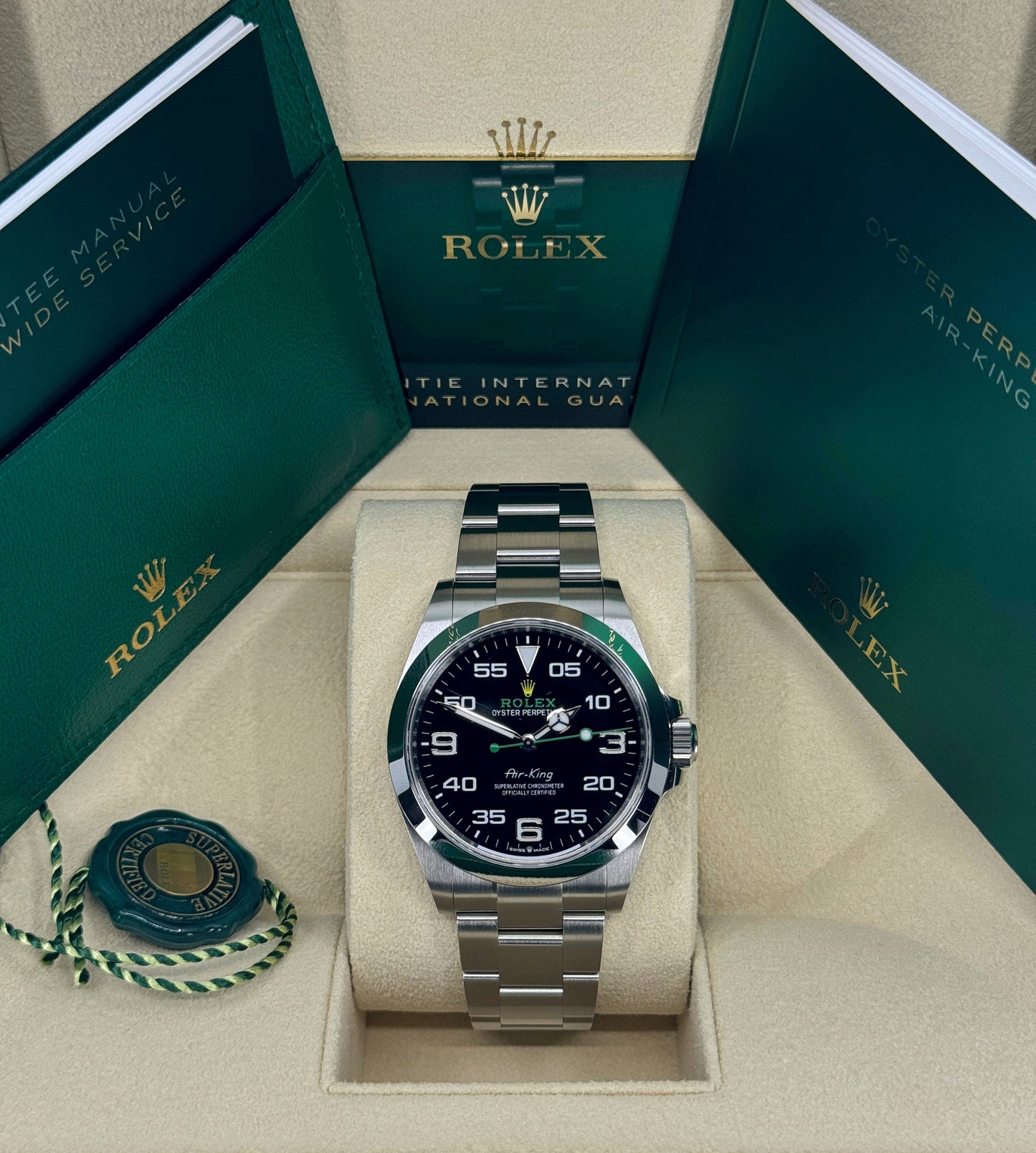 Rolex Air-King 40mm, Stainless Steel, Black, Ref# 126900, dated 2024