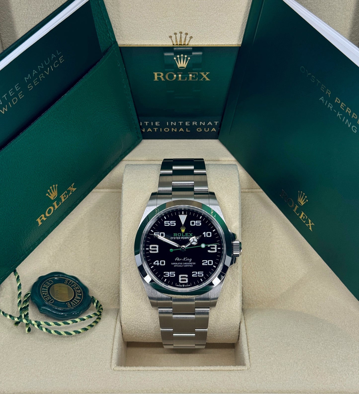 Rolex Air-King 40mm, Stainless Steel, Black, Ref# 126900, dated 2026