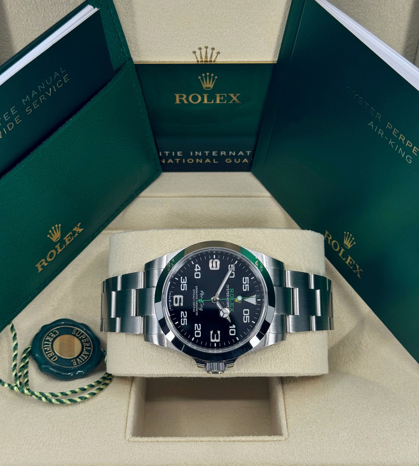 Rolex Air-King 40mm, Stainless Steel, Black, Ref# 126900, dated 2024